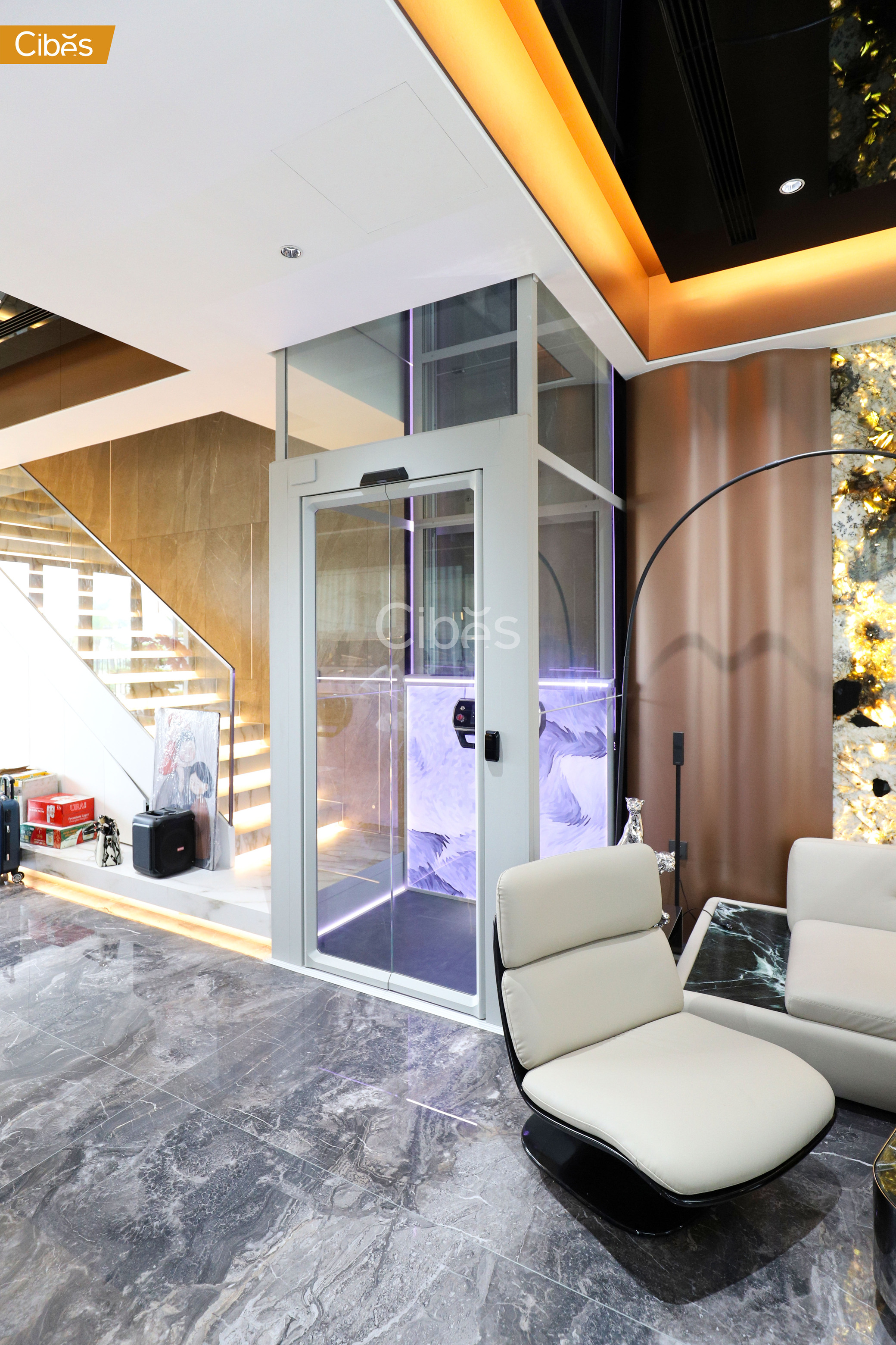 Vinhomes Ocean Park 2, Hà Nội - Thang máy V80i lắp đặt giữa thang bộ4